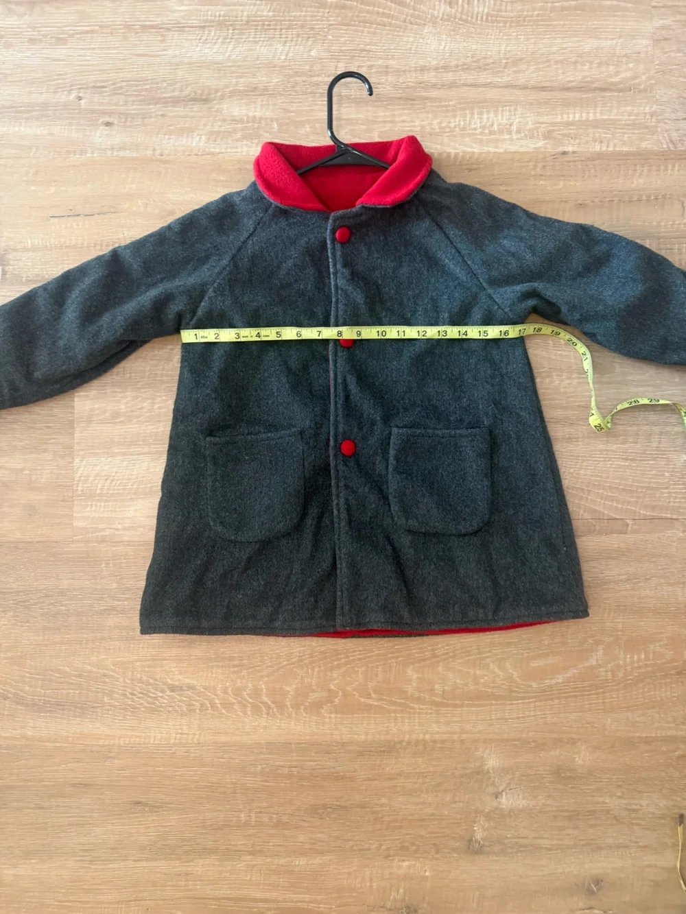 Kids Dark Gray Coat with Red Trim NWOT